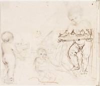 H 080
<br/>
Prosperus, bisschop van Reggio, geknield, met putti
<br/>
<em>Guercino (1591-1666)</em>